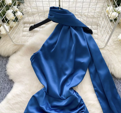 Midnight wishper satin dress