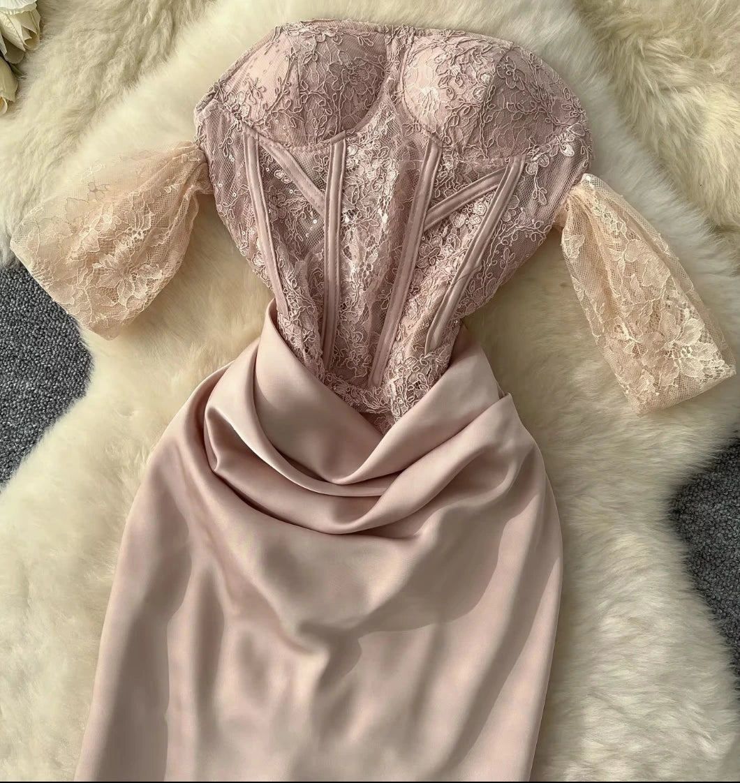 Moonlit Lace Tulle dress