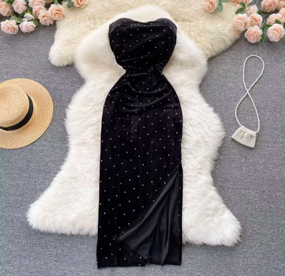 Velvet Eclipse maxi dress